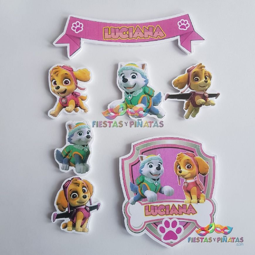 TOPPERS PARA TORTAS – PINES TEMATICOS INFANTILES SKYE PAW PATROL – PATRULLA  CANINA – Fiestas y Piñatas Bogotá ✓ – Piñatería Online